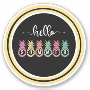 hallo zomeranananas Aangepaste vinylSticker Sticker