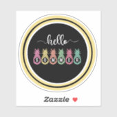 hallo zomeranananas Aangepaste vinylSticker Sticker (Vel)