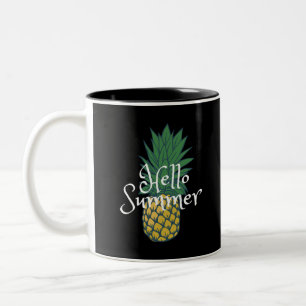 hallo zomerananas tweekleurige koffiemok