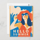  Hallo zomerBriefkaart Briefkaart (Voorkant / Achterkant)