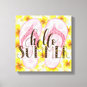 Hallo zomercanvas afdrukken