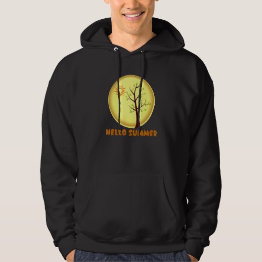 hallo zomerdag essentieel hoodie (Voorkant)