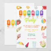 hallo zomerfeest kaart (Voorkant / Achterkant)