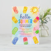 hallo zomerfeest kaart (Staand voorkant)