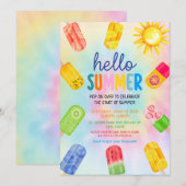 hallo zomerfeest kaart (Voorkant / Achterkant)