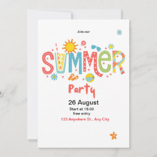 hallo zomerfeest uitnodiging