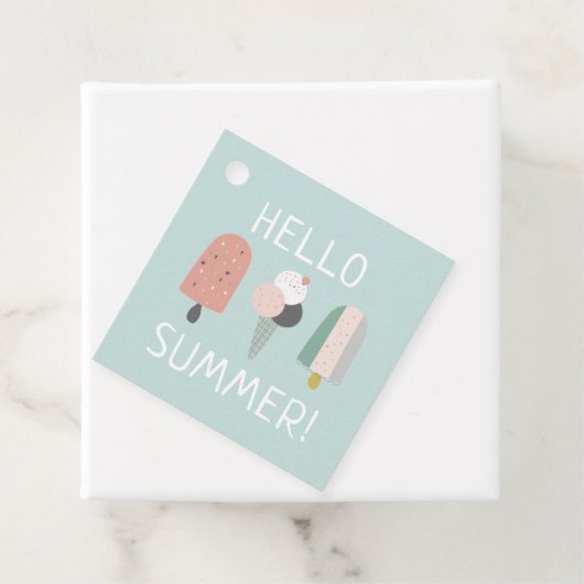 Hallo Zomerijs Blauwe Popsicle Bedankjes Labels (In situ)