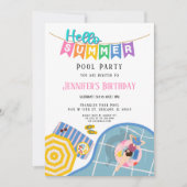 hallo zomerkleurige banengroep Birthday Kaart (Voorkant)