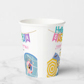 hallo zomerkleurige banengroep Birthday Papieren Bekers (Rechts)