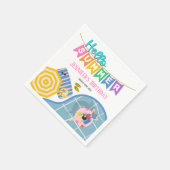 hallo zomerkleurige banengroep Birthday Servet (Hoek)