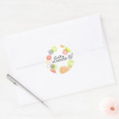 hallo zomerkleurige citrusvruchten ronde sticker (Envelop)