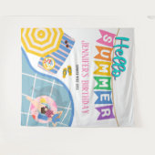 hallo zomerkleurige poolfeestachtergrond wandkleed (Voorkant (horizontaal))