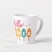 hallo zomerkleurige populatie latte mok (Rechterhoek)