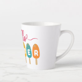 hallo zomerkleurige populatie latte mok