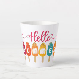 hallo zomerkleurige populatie latte mok