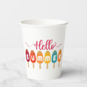 hallo zomerkleurige populatie papieren bekers (Achterkant)