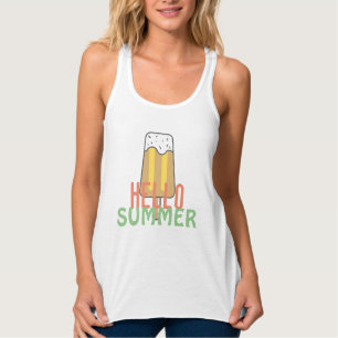 hallo zomerkleurige vakantiekleding schattige vrou tanktop