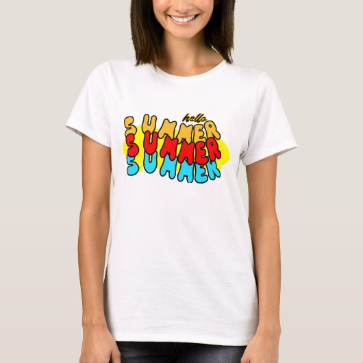 hallo zomerontwerp t-shirt (Voorkant)