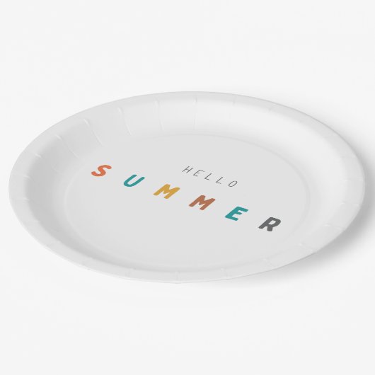 hallo zomerpapier Borden modern Papieren Bordje (Gekanteld)