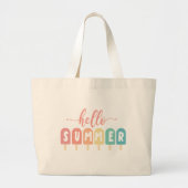 Hallo Zomerpastel Popsicles Grote Tote Bag (Voorkant)