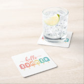 Hallo Zomerpastel Popsicles Kartonnen Onderzetters (Insitu)