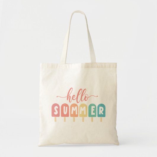 Hallo Zomerpastel Popsicles Tote Bag (Voorkant)
