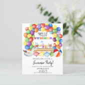 hallo zomerpool Colorful Waterverf (Staand voorkant)