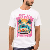 Hallo Zomerretro grafisch T-shirt (Voorkant)