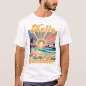 Hallo Zomerretro grafisch T-shirt (Voorkant)