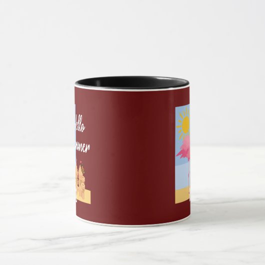 hallo zomerroze Flamingo Design - Combo Mok (Midden)