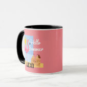 hallo zomerroze Flamingo Design - Combo Mok (Voorkant links)