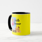 hallo zomerroze Flamingo Design - Combo Mok (Voorkant links)