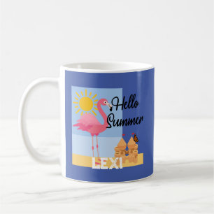 hallo zomerroze Flamingo Design - Klassieke Mok