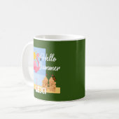 hallo zomerroze Flamingo Design - Klassieke Mok (Voorkant links)