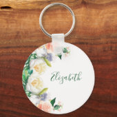 hallo zomerse spoelbeentjes witte koraalappelmot sleutelhanger (Voorkant)