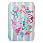 hallo zomerstaven voor de Waterverf Badmat (Voorkant Verticaal)