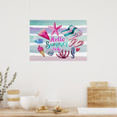 hallo zomerstaven voor de Waterverf Poster (Keuken)