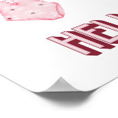 hallo zomertrainingen, kunstmatig Poster, rood/roz Poster (Hoek)