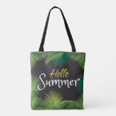 hallo zomertropische palm Green Leafs lijst Tote Bag (Achterkant)