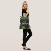hallo zomertropische palm Green Leafs lijst Tote Bag (Op model)