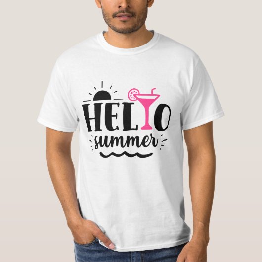 hallo zomertypografie citeerde tshirts (Voorkant)
