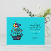 hallo zomeruitnodiging kaart (Staand voorkant)