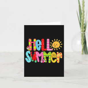 Hallo Zomervakantie Ice Cream Popsicle Watermelo Kaart