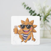 hallo zomervakantie kaart (Staand voorkant)