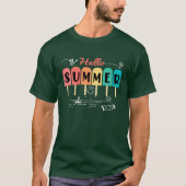 Hallo Zomervakantie Popsicle & Ice Lolly Fun Des T-shirt (Voorkant)