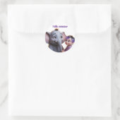 Hallo zomervakantie ronde sticker (Tas)