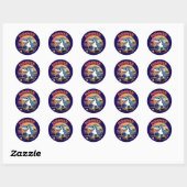hallo zomervakantie ronde sticker (Vel)