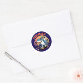 hallo zomervakantie ronde sticker (Envelop)