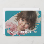 Hallo Zomerverjaardagsfeestje Kaart (Achterkant)