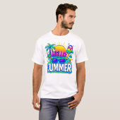 Hallo Zomervibes - Tropische Cartoon Design T-shirt (Voorkant volledig)